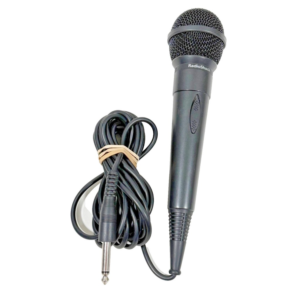 RadioShack Dynamic Microphone Black 3303038 Handheld 1/4 Inch Plug Mic